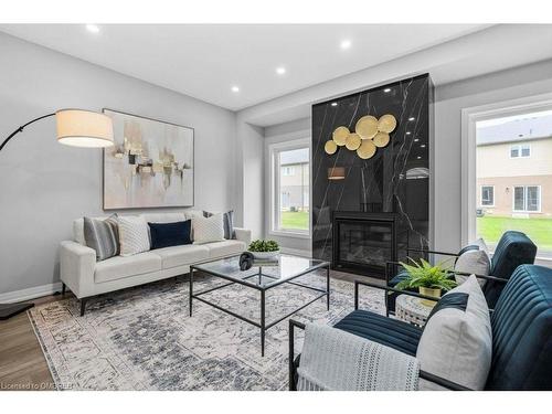 161 Cittadella Boulevard, Hamilton, ON - Indoor Photo Showing Living Room With Fireplace