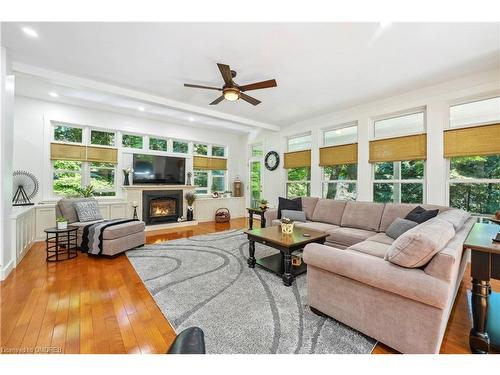 8181 Indian Trail, Eramosa, ON - Indoor Photo Showing Living Room With Fireplace