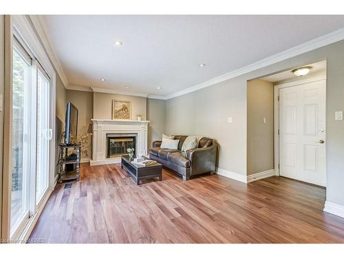 2489 Yarmouth Crescent, Oakville, ON - Indoor Photo Showing Living Room With Fireplace