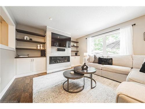 94 Valmont Street, Ancaster, ON - Indoor Photo Showing Living Room With Fireplace