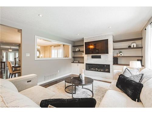 94 Valmont Street, Ancaster, ON - Indoor Photo Showing Living Room With Fireplace