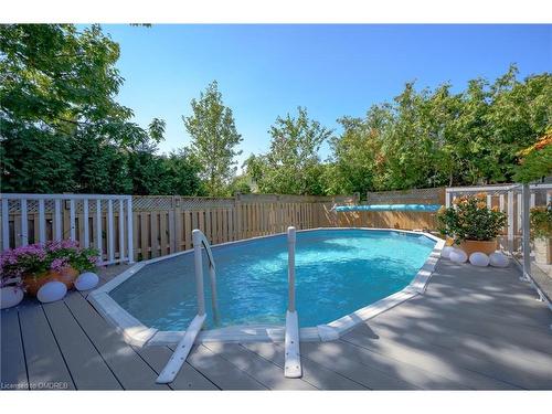 2482 Waterford Street, Oakville, ON - Outdoor With Above Ground Pool With Backyard