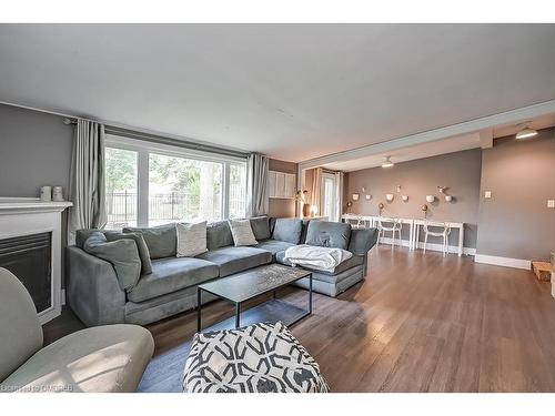 548 Swann Drive, Oakville, ON - Indoor Photo Showing Living Room With Fireplace