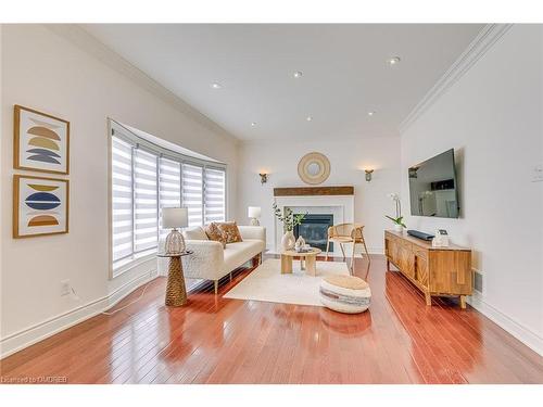 1299 Bayshire Drive, Oakville, ON - Indoor Photo Showing Living Room With Fireplace