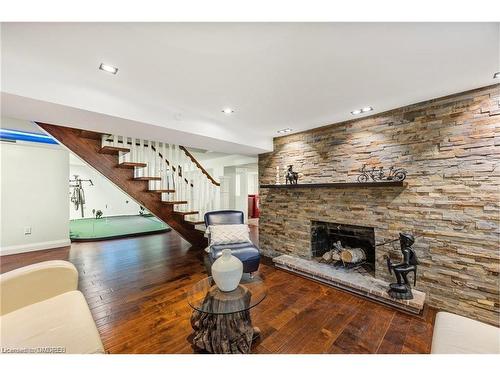 148 Cornwall Heights, Brampton, ON - Indoor Photo Showing Living Room With Fireplace