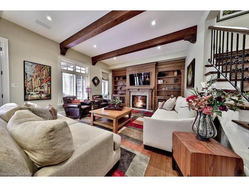 1600 Jalna Avenue, Mississauga, ON - Indoor Photo Showing Living Room With Fireplace