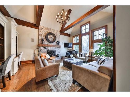 1600 Jalna Avenue, Mississauga, ON - Indoor Photo Showing Living Room With Fireplace