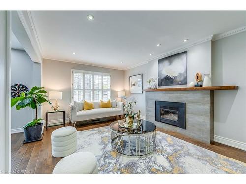 1152 Montrose Abbey Drive, Oakville, ON - Indoor Photo Showing Living Room With Fireplace