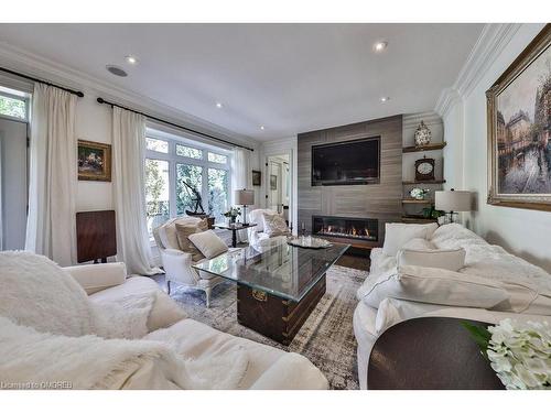 1359 Sedgewick Crescent, Oakville, ON - Indoor Photo Showing Living Room With Fireplace