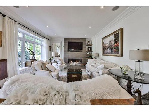 1359 Sedgewick Crescent, Oakville, ON - Indoor Photo Showing Living Room With Fireplace