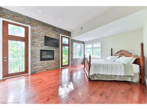 1200 Bronte Road, Oakville, ON - Indoor Photo Showing Bedroom With Fireplace