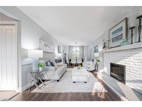 557 Holly Avenue, Milton, ON - Indoor Photo Showing Living Room With Fireplace