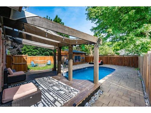 532 Churchill Avenue, Milton, ON - Outdoor With In Ground Pool With Deck Patio Veranda