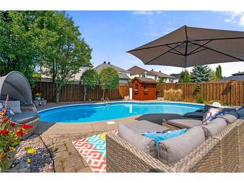 19 Mcnally Street, Georgetown, ON - Outdoor With In Ground Pool With Deck Patio Veranda With Backyard