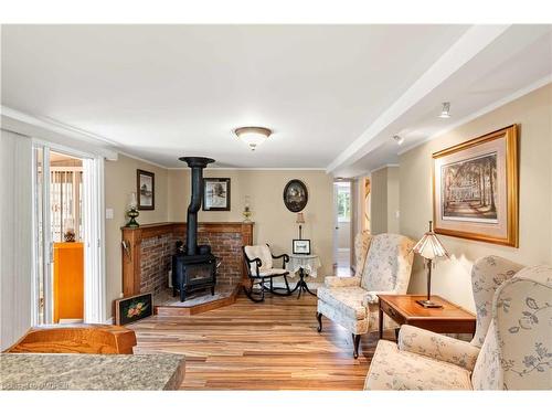 282204 Concession 4 5, Grand Valley, ON - Indoor Photo Showing Living Room With Fireplace