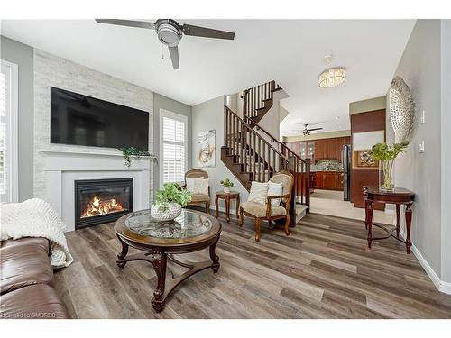 87 Horton Walk, Cambridge, ON - Indoor Photo Showing Living Room With Fireplace