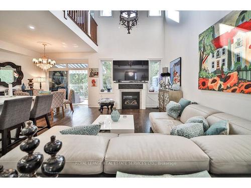 13 Sandy Coast Crescent, Wasaga Beach, ON - Indoor Photo Showing Living Room With Fireplace