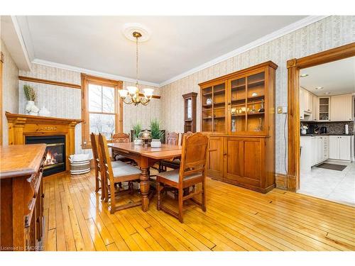 14 Noble Street, Norval, ON - Indoor Photo Showing Dining Room With Fireplace