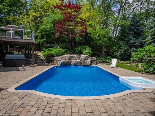 235 Lakewood Drive, Oakville, ON - Outdoor With In Ground Pool With Deck Patio Veranda With Backyard