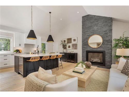 212 Ascot Place, Burlington, ON - Indoor Photo Showing Living Room With Fireplace