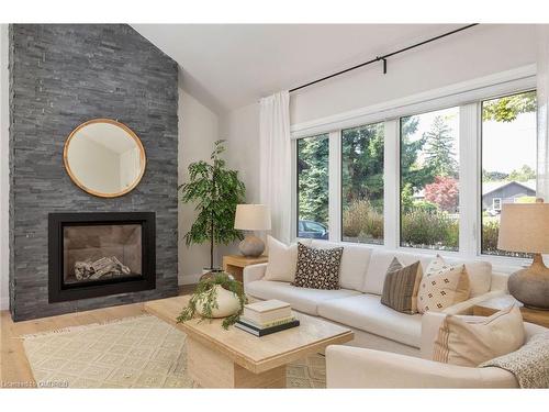 212 Ascot Place, Burlington, ON - Indoor Photo Showing Living Room With Fireplace