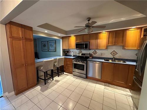 2-223 Picton Street E, Hamilton, ON - Indoor Photo Showing Kitchen With Stainless Steel Kitchen With Double Sink