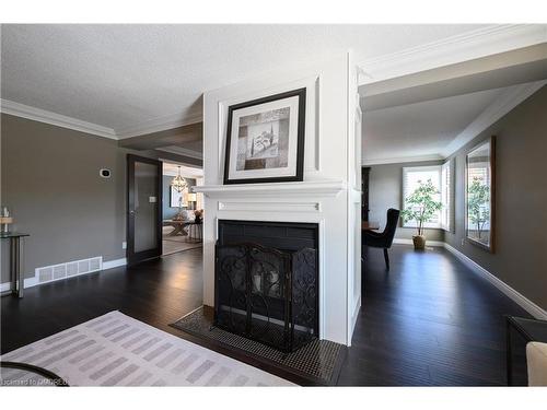 2 Hickory Avenue, Hamilton, ON - Indoor Photo Showing Living Room With Fireplace