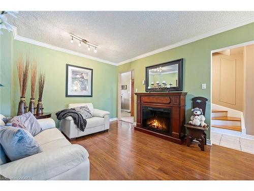 40 Greenwood Crescent, Brampton, ON - Indoor Photo Showing Living Room With Fireplace