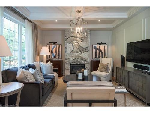 304 Mcgibbon Drive, Milton, ON - Indoor Photo Showing Living Room With Fireplace