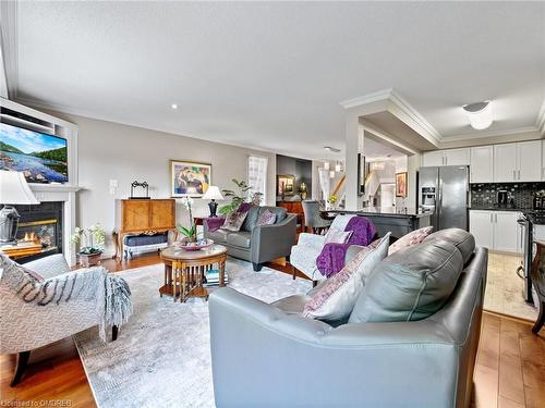 2252 Fairbairn Court, Oakville, ON - Indoor Photo Showing Living Room With Fireplace