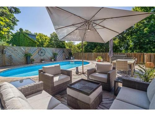 585 Dundas Street E, Hamilton, ON - Outdoor With In Ground Pool With Deck Patio Veranda