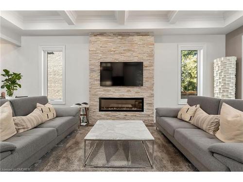 399 Delaware Avenue, Burlington, ON - Indoor Photo Showing Living Room With Fireplace