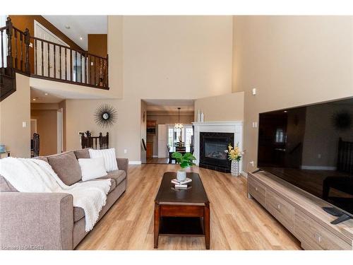 33 Draper Street, Brantford, ON - Indoor Photo Showing Living Room With Fireplace