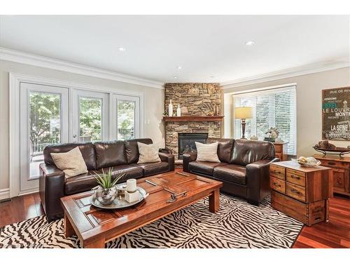 27 Southaven Place, Oakville, ON - Indoor Photo Showing Living Room With Fireplace