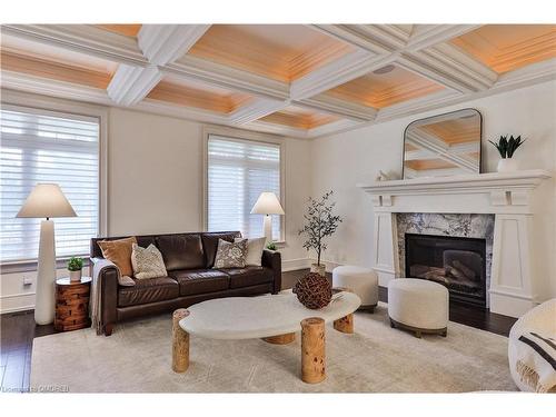 3293 Lakeshore Road, Burlington, ON - Indoor Photo Showing Living Room With Fireplace