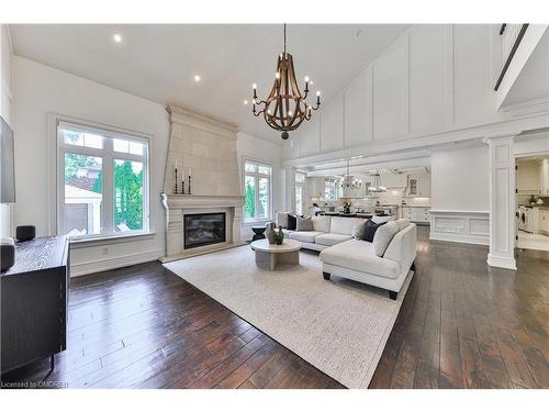 3293 Lakeshore Road, Burlington, ON - Indoor Photo Showing Living Room With Fireplace