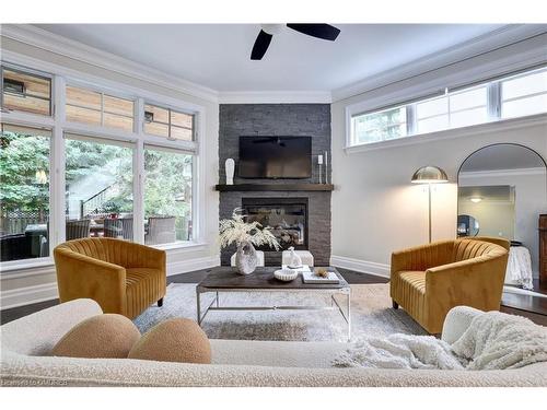 134 Westside Drive, Oakville, ON - Indoor Photo Showing Living Room With Fireplace