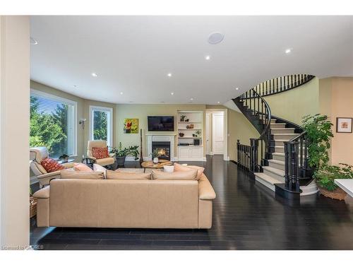 42 Oak Street, Georgetown, ON - Indoor Photo Showing Living Room With Fireplace