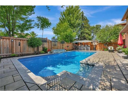 359 River Oaks Boulevard W, Oakville, ON - Outdoor With In Ground Pool With Backyard