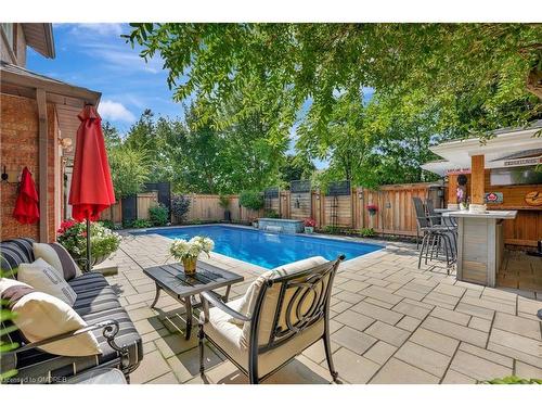 359 River Oaks Boulevard W, Oakville, ON - Outdoor With In Ground Pool With Deck Patio Veranda