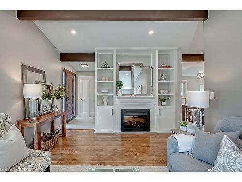 380 Duncombe Drive, Burlington, ON - Indoor Photo Showing Living Room With Fireplace