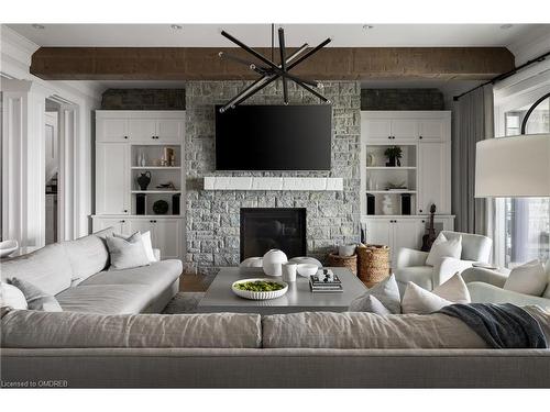 1128 Westdale Road, Oakville, ON - Indoor Photo Showing Living Room With Fireplace