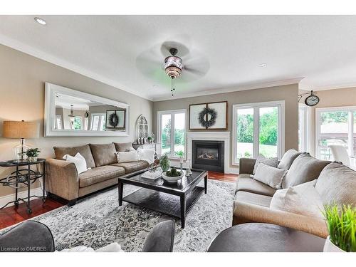 2115 Cunningham Court, Milton, ON - Indoor Photo Showing Living Room With Fireplace