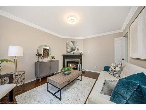 110 Pentland Road, Waterdown, ON - Indoor Photo Showing Living Room With Fireplace