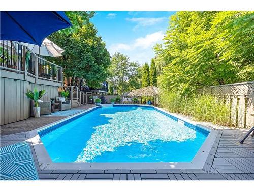 110 Pentland Road, Waterdown, ON - Outdoor With In Ground Pool With Deck Patio Veranda With Backyard