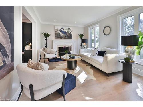 1483 The Links Drive, Oakville, ON - Indoor Photo Showing Living Room With Fireplace