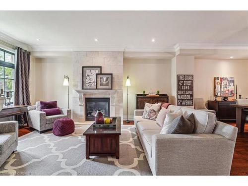 2378 Marine Drive, Oakville, ON - Indoor Photo Showing Living Room With Fireplace