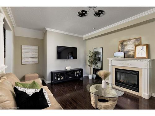 2223 Whistling Springs Crescent, Oakville, ON - Indoor Photo Showing Living Room With Fireplace