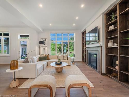 1514 Centre Road, Carlisle, ON - Indoor Photo Showing Living Room With Fireplace