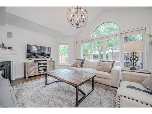 5181 Blue Spruce Avenue, Burlington, ON - Indoor Photo Showing Living Room With Fireplace